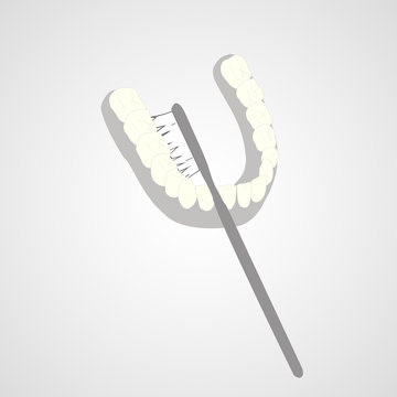 Tooth brush isolated flat vector image