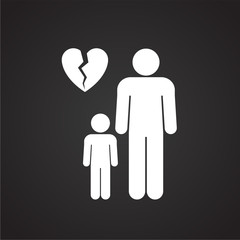 One parenting on black background icon