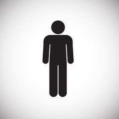 Man on white background icon