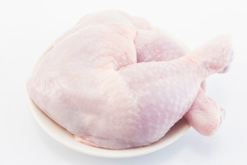 Chicken Drumstick on a White Background