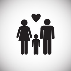 Family on white background icon