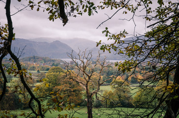 Fototapeta premium Clouds over the peaks of the Lake District, Cumbria, UK.