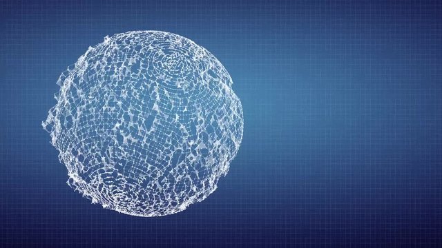 Abstract Animation Low Poly Sphere