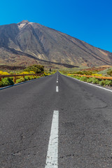 Asphalt Road through the Teide National Park