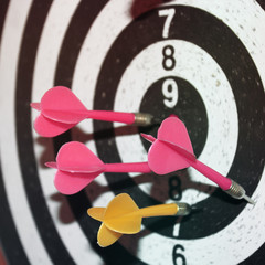 Darts. Close up game
