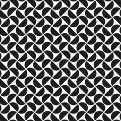 Seamless abstract geometric round curve intersect check pattern background.