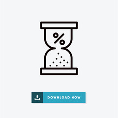Sand watch cyber monday vector icon