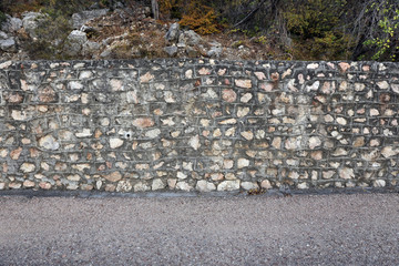 texture of the gray stone wall