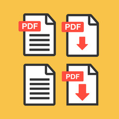 File Icons. File Icons line style illustration. Document icon set