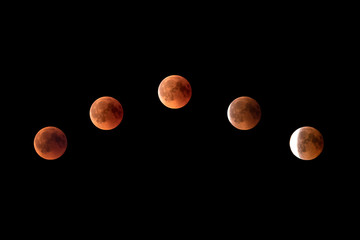 Obraz premium Blood Moon 2018: The total lunar eclipse