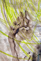 foot print on canvas