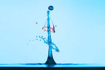 abstract background of splash of color water, collision of colored drops, the concept art