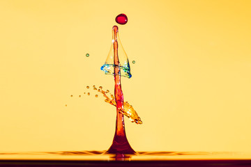 abstract background of splash of color water, collision of colored drops, the concept art