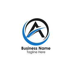 letter a logo template