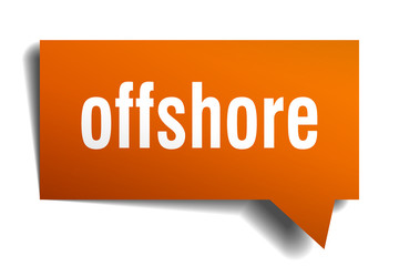 offshore orange 3d speech bubble