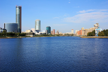 Fototapeta na wymiar View of the city of Yekaterinburg