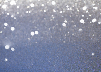 christmas lights bokeh defocused silver gray background