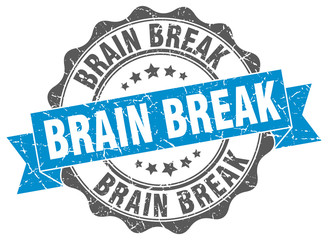 brain break stamp. sign. seal