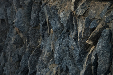 Ground stone grey background of stones, scree background texture.