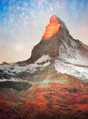 Matterhorn hellingen in de herfst