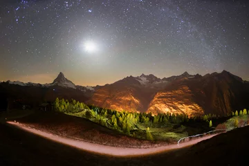 Rideaux velours Cervin Starfall on Matterhorn