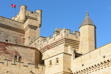 Obraz premium Royal Palace of Olite, a castle-palace in the town of Olite, Navarre, Spain