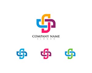 Community Chain Rainbow Logo Template