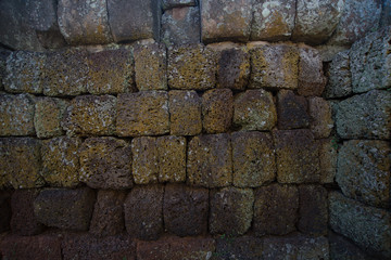 Brick Wall Phanom Rung Castle Rock,Burirum Province,Thailand.