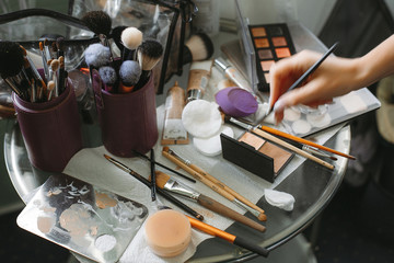 Fototapeta na wymiar Professional make-up brush cosmetic