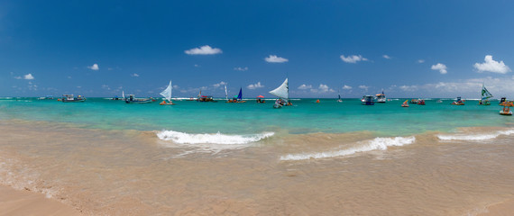 Porto de Galinhas beach, Pernambuco, Ipojuca, Brazil - One of the most beautiful beaches in the...