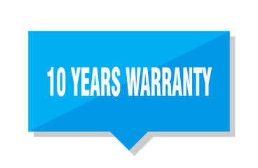 10 years warranty price tag
