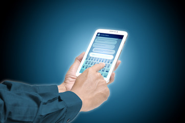 Internet Social media and Chatting concept