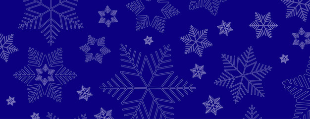 Blue Snowflake Banner