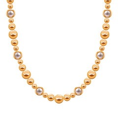 Chunky chain golden necklace or bracelet with beads.