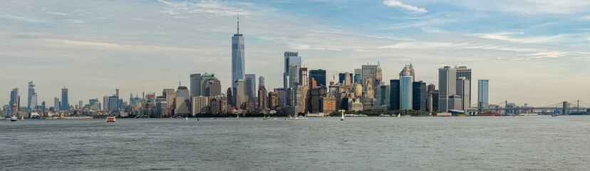 Grosse hoch aufgelöste Panorama von Manhattan, New York, südlicher Blick