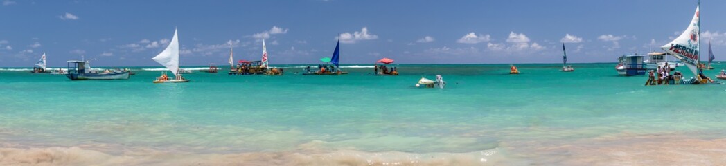 Fototapeta premium Porto de Galinhas beach, Pernambuco, Ipojuca, Brazil - One of the most beautiful beaches in the world
