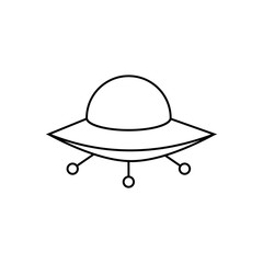 Ufo concept line icon. Linear Ufo concept outline symbol design. This simple element illustration can be used for web and mobile.