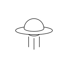 Ufo concept line icon. Linear Ufo concept outline symbol design. This simple element illustration can be used for web and mobile.