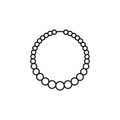 Vector hand drawn necklace outline doodle icon. Accessory sketch illustration for print, web, mobile and infographics isolated on white background.