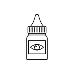 Eye drops icon vector isolated on white background, Eye drops transparent sign , line and outline elements in linear style