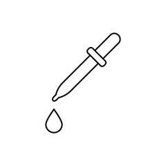 dropper icon. Trendy modern flat linear vector dropper icon on white background from thin line collection, outline vector illustration