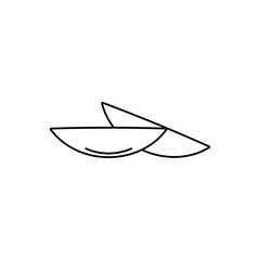 Eye contact lens outline icon. linear style sign for mobile concept and web design. Ophthalmic lenses simple line vector icon. Symbol, logo illustration. Pixel perfect vector graphics