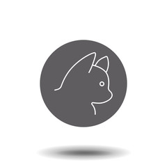 Cat line icon, outline vector sign, linear style pictogram isolated on white. Symbol, logo illustration.