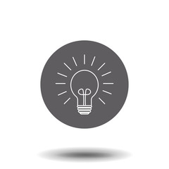 Light bulb line icon, outline vector sign, linear style pictogram isolated on white. Idea symbol, logo illustration. Editable stroke
