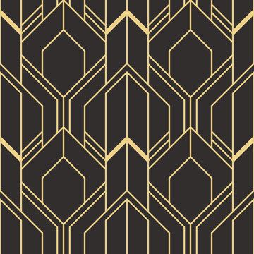 Abstract art deco seamless modern tiles pattern