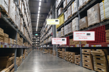 iot smart retail in the futuristic concept, Store or retail use augmented mixed virtual reality to show the data or, analysis   keep track data when the customer pick to  buy the product on shelve