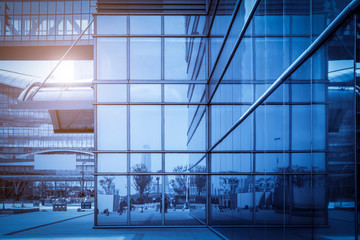 Architectural landscape of commercial building in central town