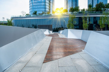 Concept of urban construction office in construction business district