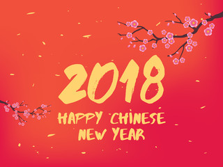 vector of abstract 2018 chinese new year graphic and background