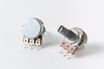 Two variable resistors or potentiometers / potmeter